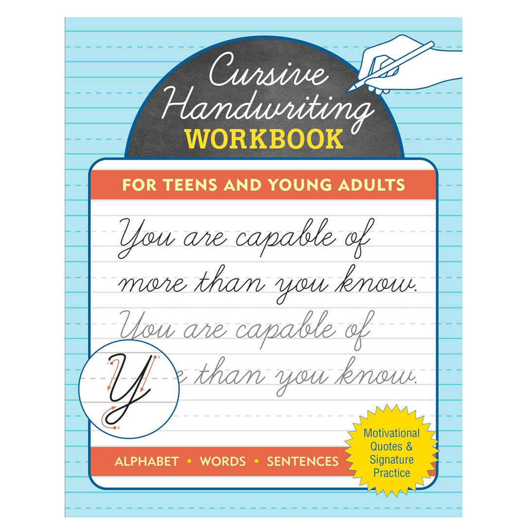 Cursive Handwriting Workbook for Teens and Young Adults