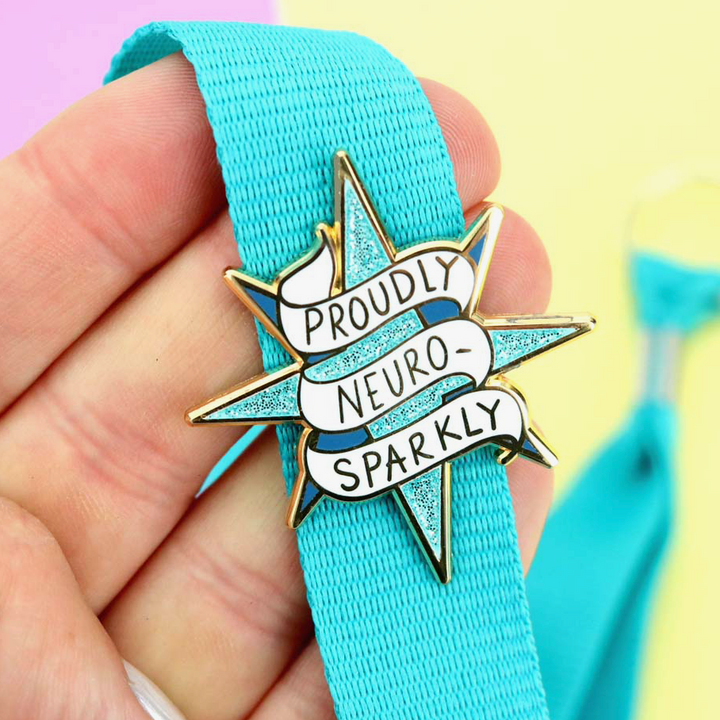 Proudly Neuro-Sparkly Lapel Pin