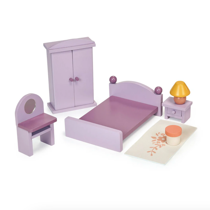 Wooden Bedroom Dollhouse Furniture