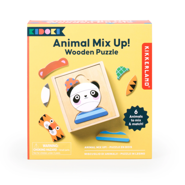 Kidoki Animal Mix Up! Wooden Puzzle