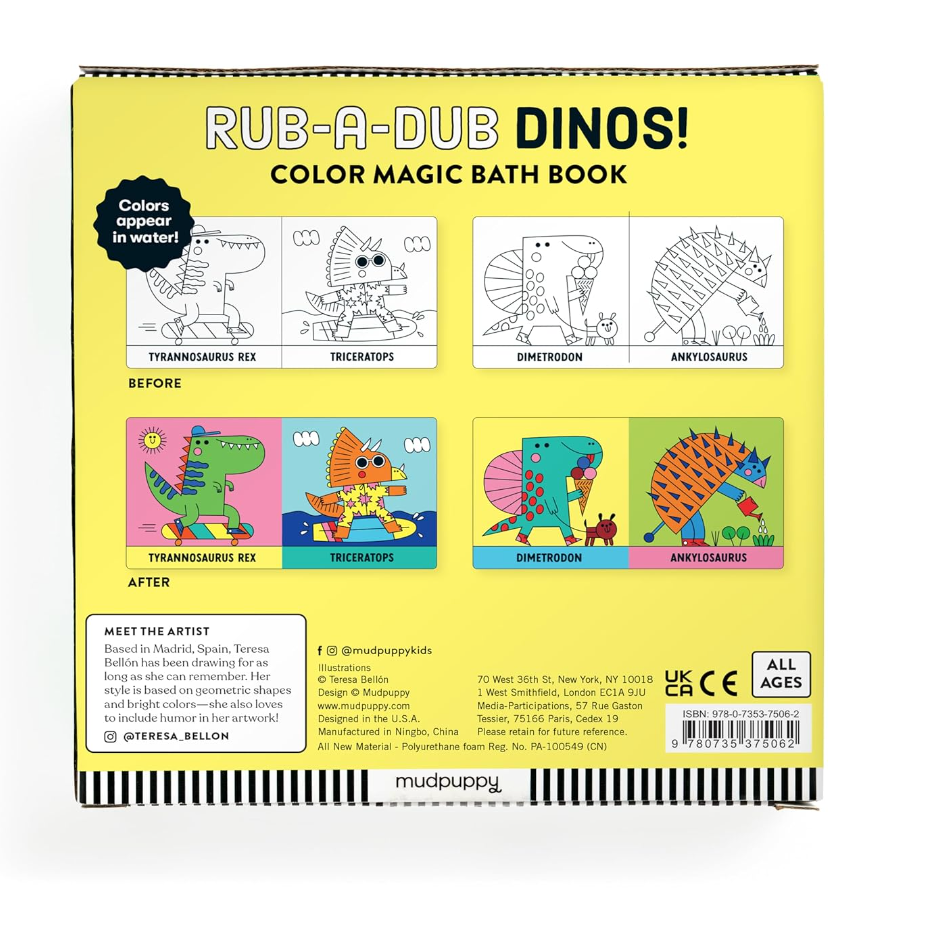 Rub-a-Dub Dinos! Color Magic Bath Book