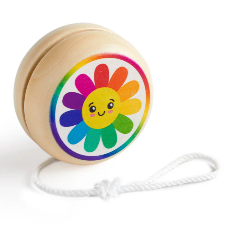 Rainbow Daisy Wooden Yo-Yo