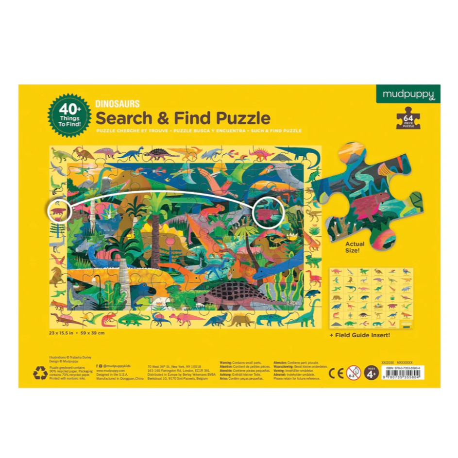 64-Piece Dinosaurs Search & Find Puzzle