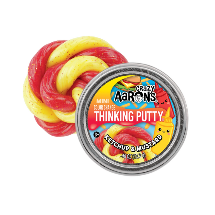 Crazy Aaron's Ketchup & Mustard Mini Thinking Putty