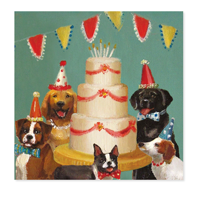 Dogs and Cake Treasures Pop-up Card