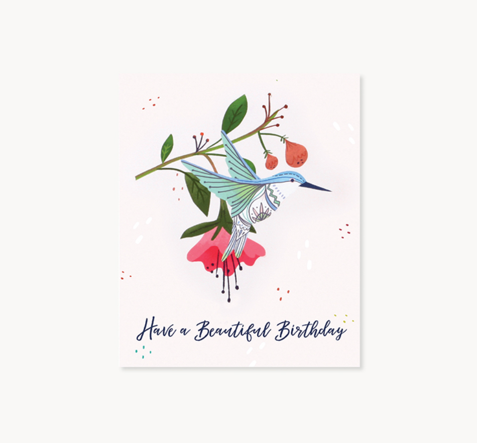 Hummingbird Birthday Pop-up Card