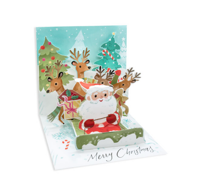 Sleigh Ride Reindeer Treasures Pop-up Card