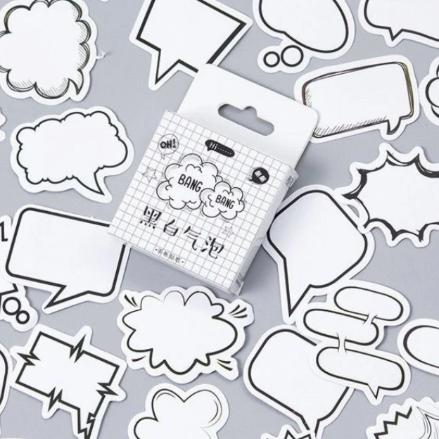 Speech Bubbles Stickers - Pack of 45