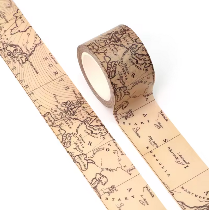 Vintage Map Washi Tape