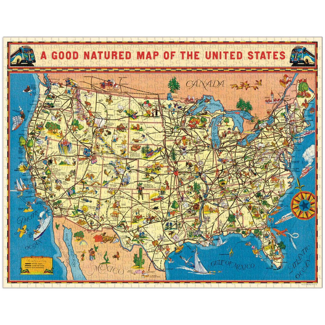 USA Map 1,000 Piece Puzzle