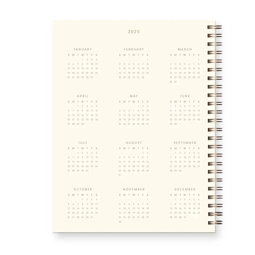 2025 Standard Type Dated Weekly Planner