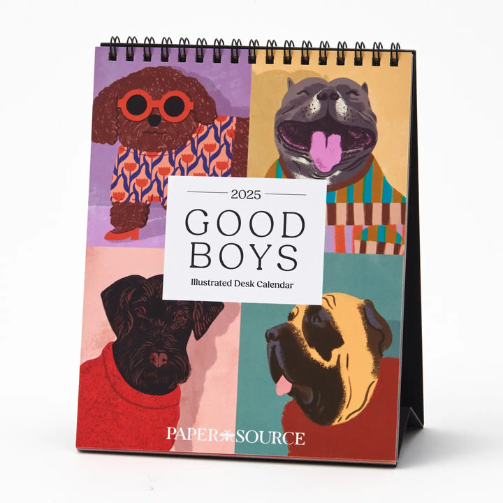 2025 Good Boys Desk Easel Calendar (12-Month)