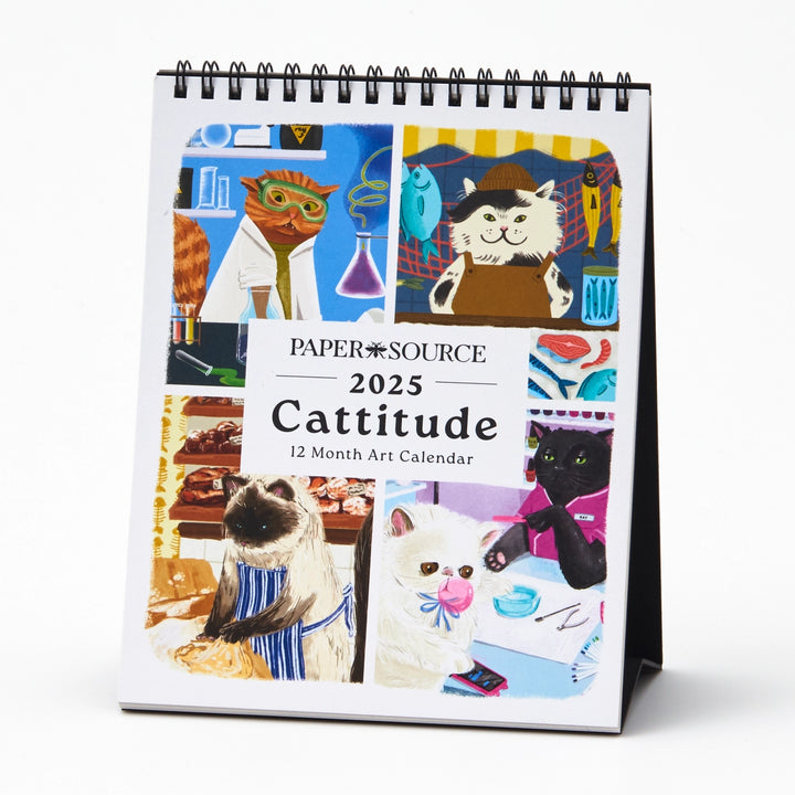 2025 Cattitude Desk Easel Calendar (12-Month)