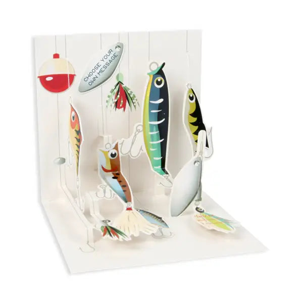 Fishing Lures Treasures Pop-up Card