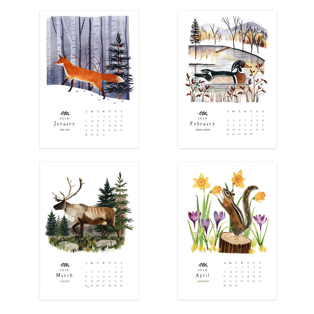 2025 Wild Animals Desk Calendar