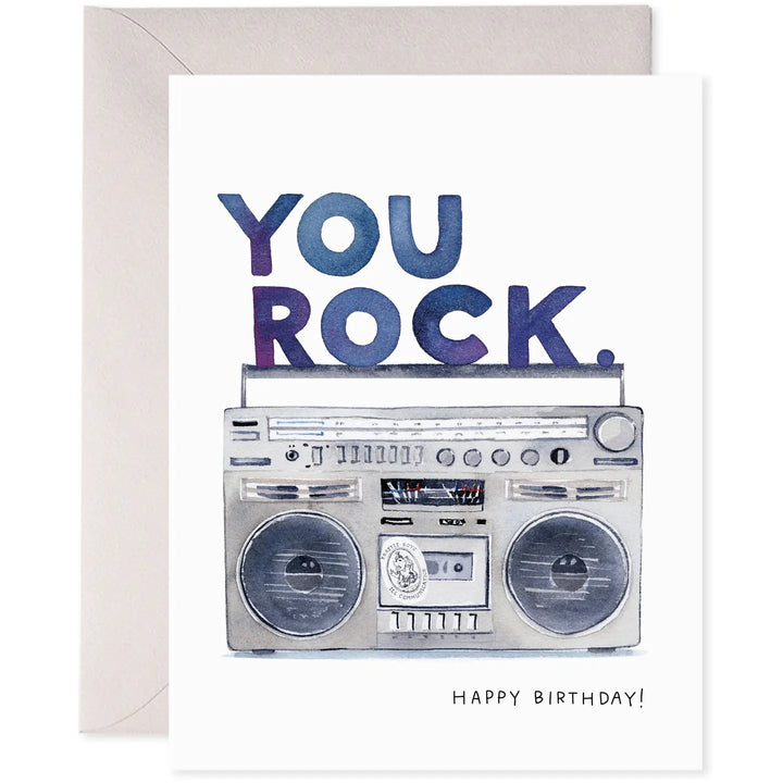 Boom Box Birthday Card