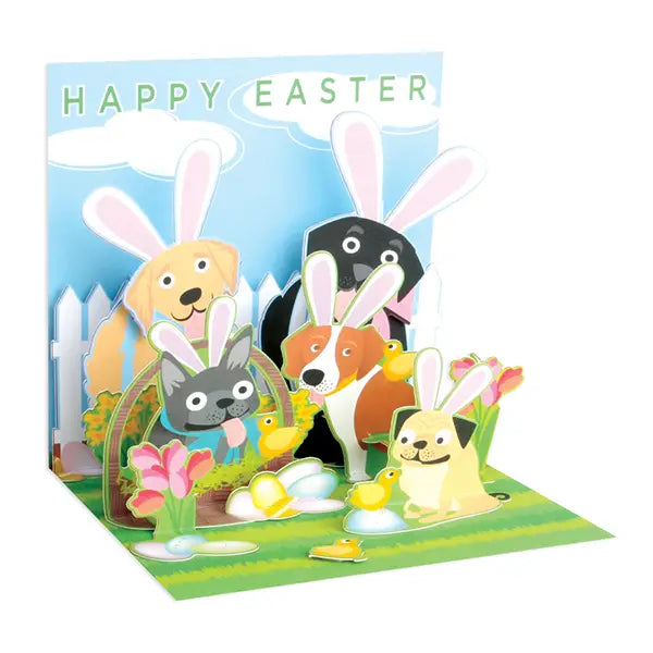 Easter Dog Treasures Pop-up Card