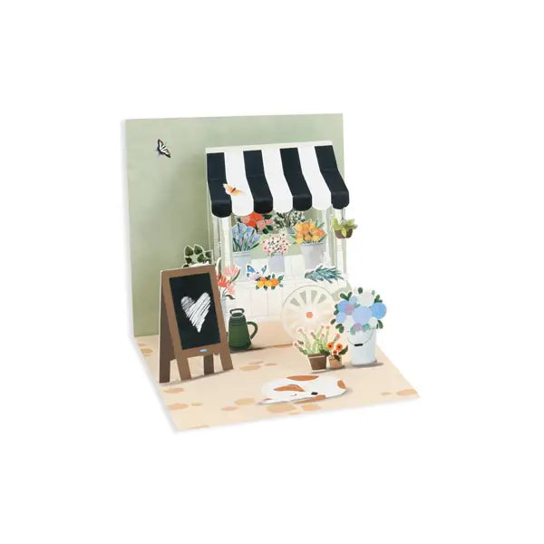 Flower Cart Trinkets Pop-up Card