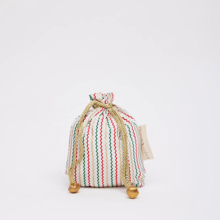 Fabric Gift Bag - Festive Stripes