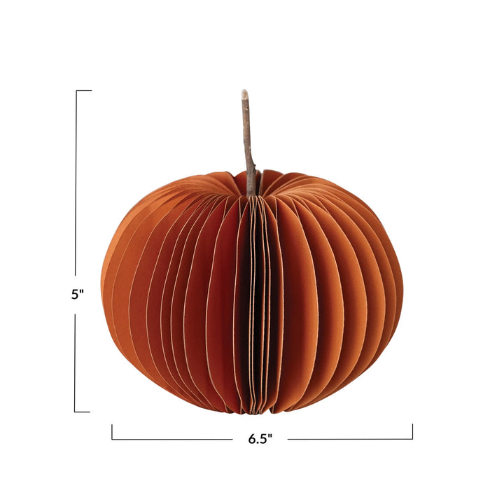 Honeycomb Pumpkin with Dried Natural Twig Stem