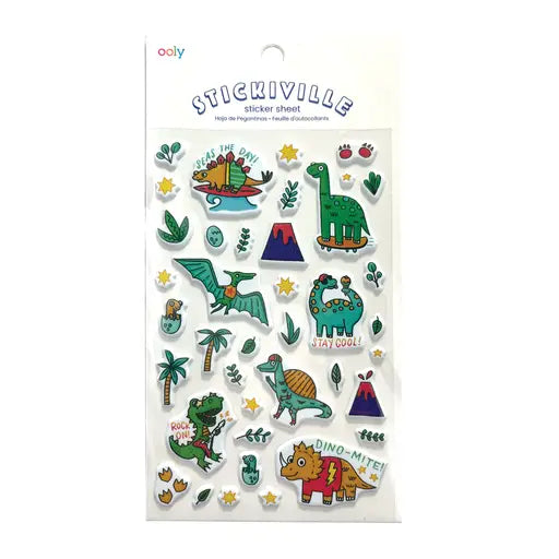 Stickiville Dino-Mite Puffy Stickers