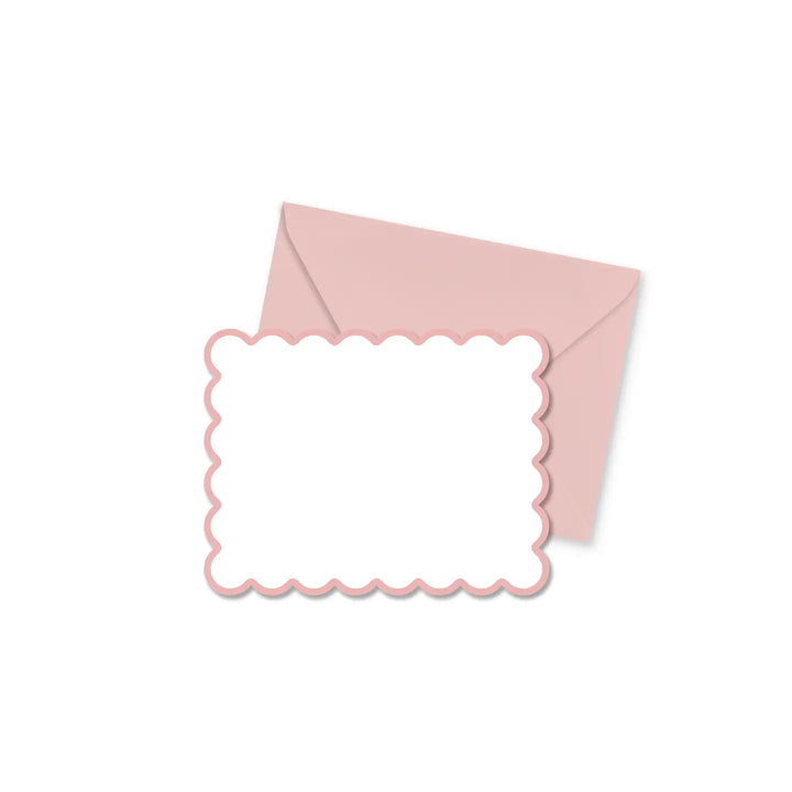 Scallop Pink Notecards (Set of 8)