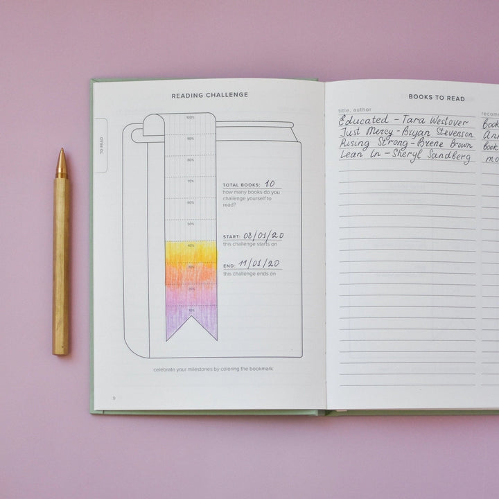 Reading Journal (multiple colors)