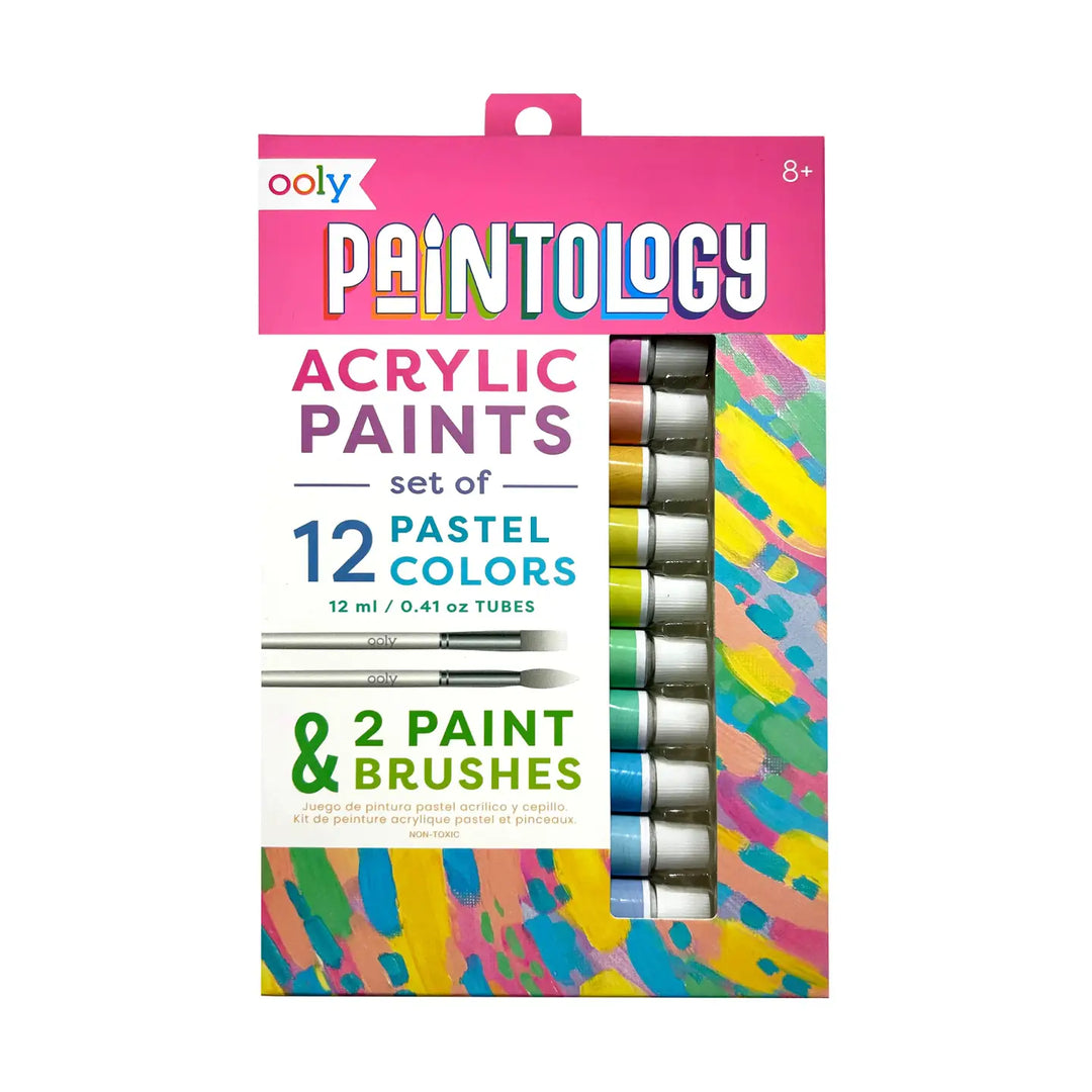 Paintology Acrylic Paints + 2 Brushes