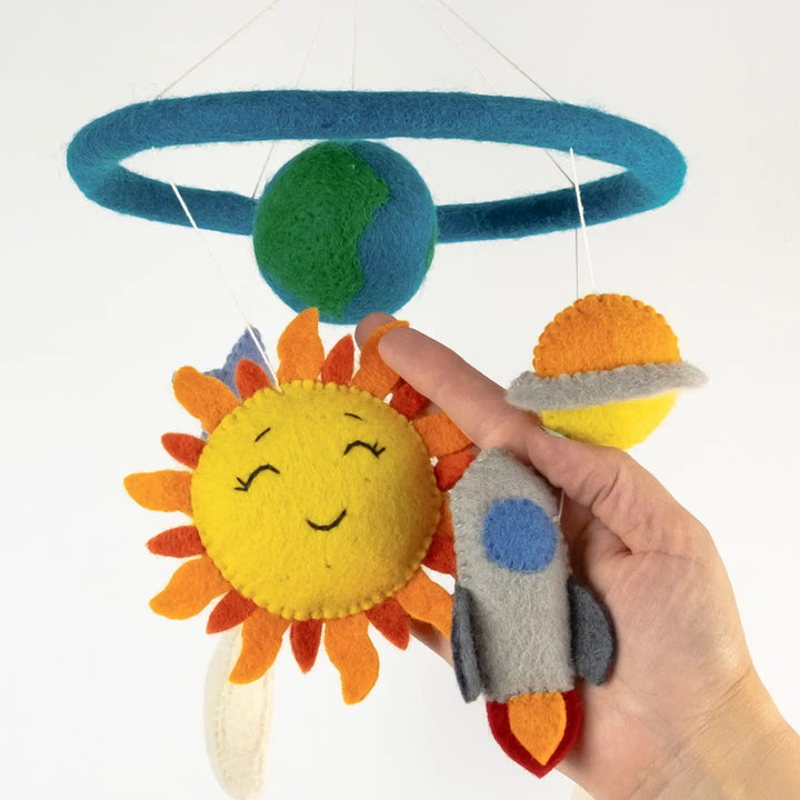 Planets and Space Felt Mobile