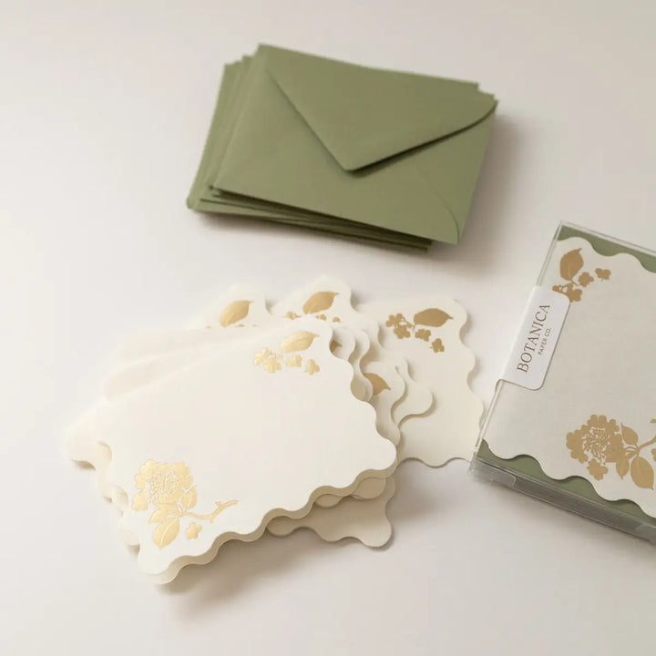 Gold Viburnum Mini Boxed Cards (Set of 8)