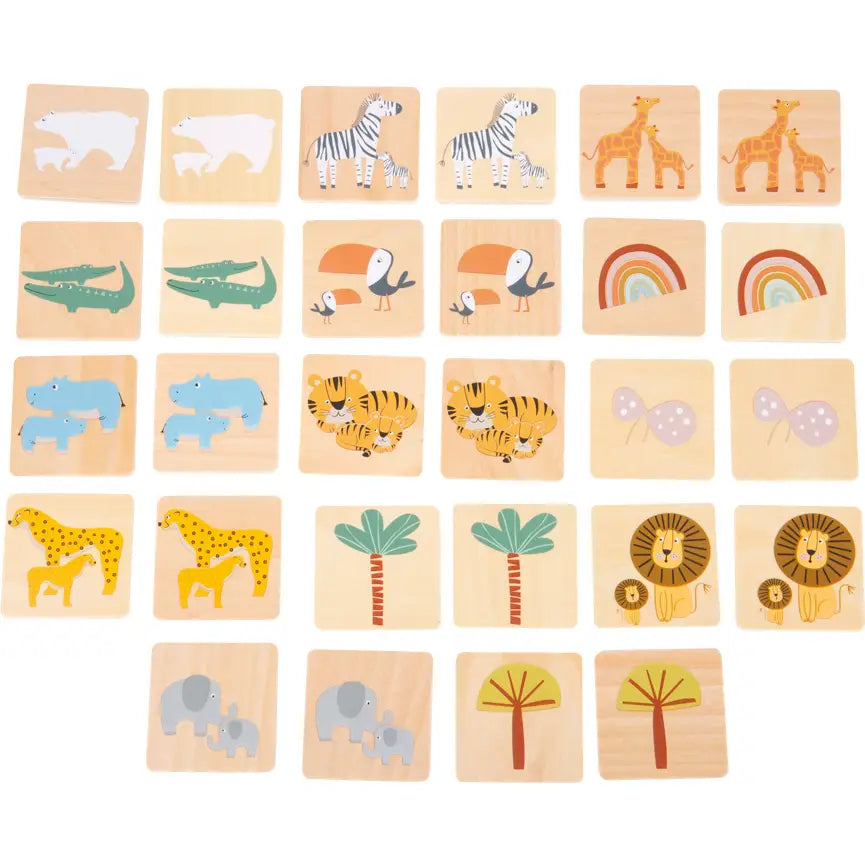 Wooden Safari Themed Memory Game