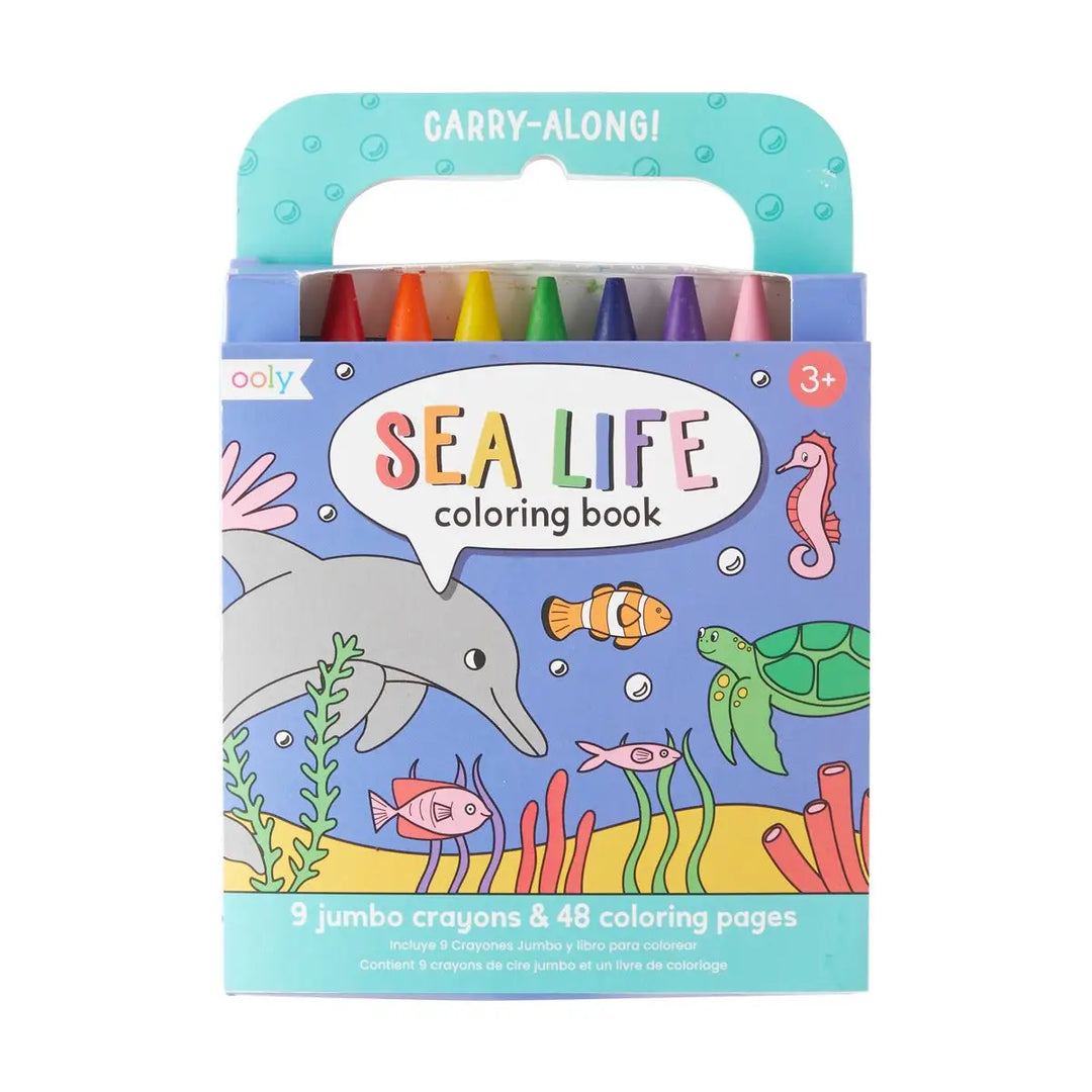 Carry Along Crayon and Coloring Book Kit - Sea Life