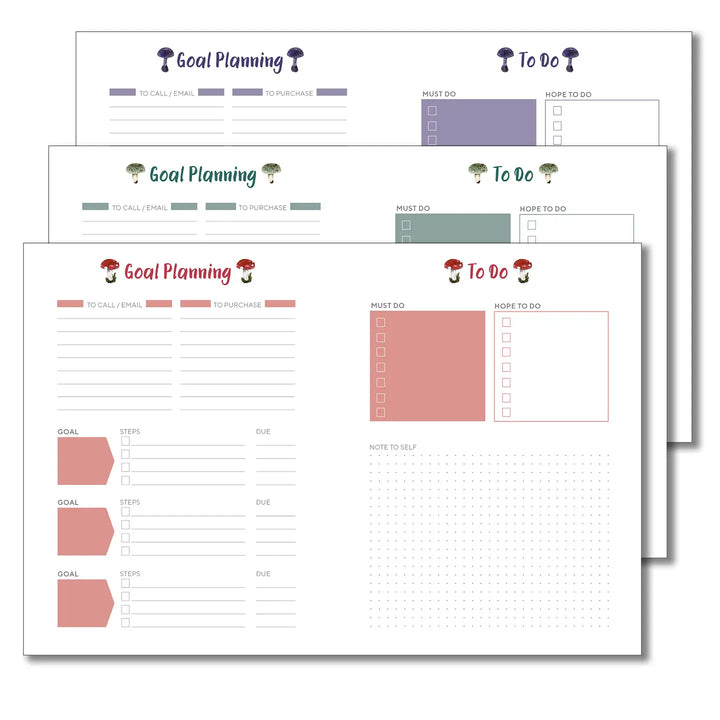 2025 Mushrooms High Note Weekly Softcover Planner (August 2024-December 2025)