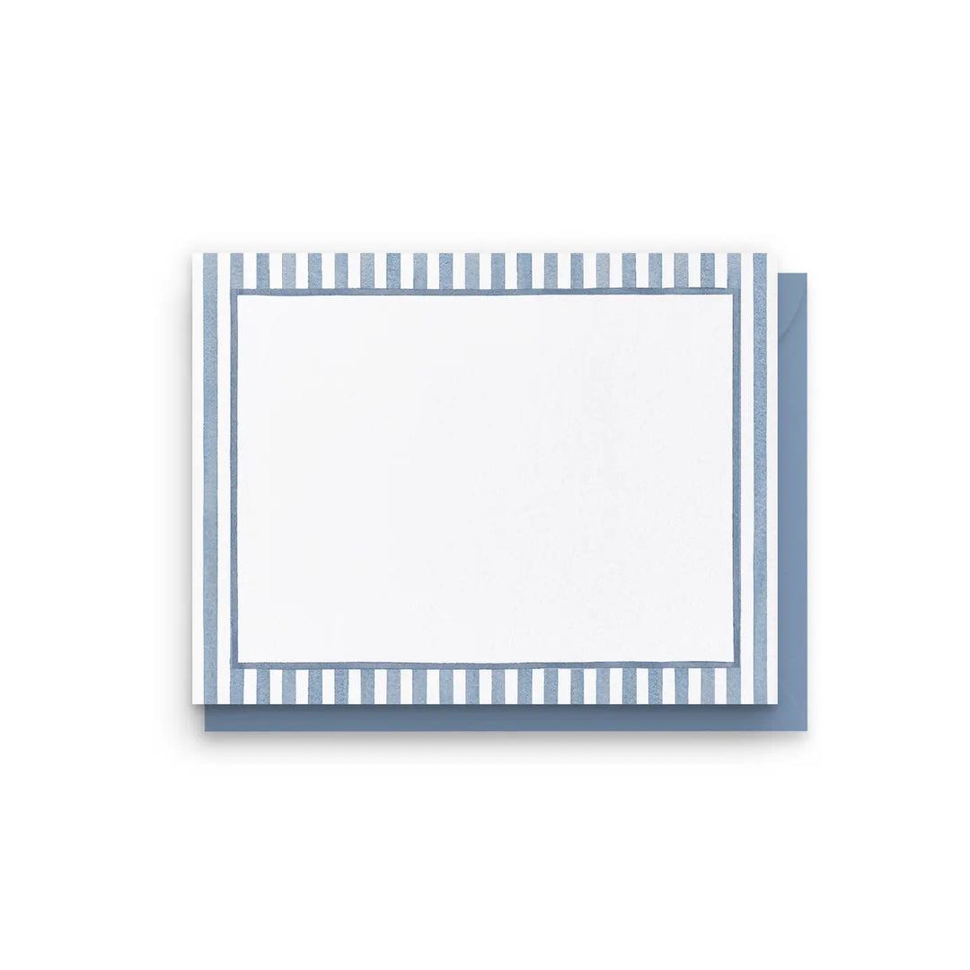 Blue Stripe Notecards (Set of 8)