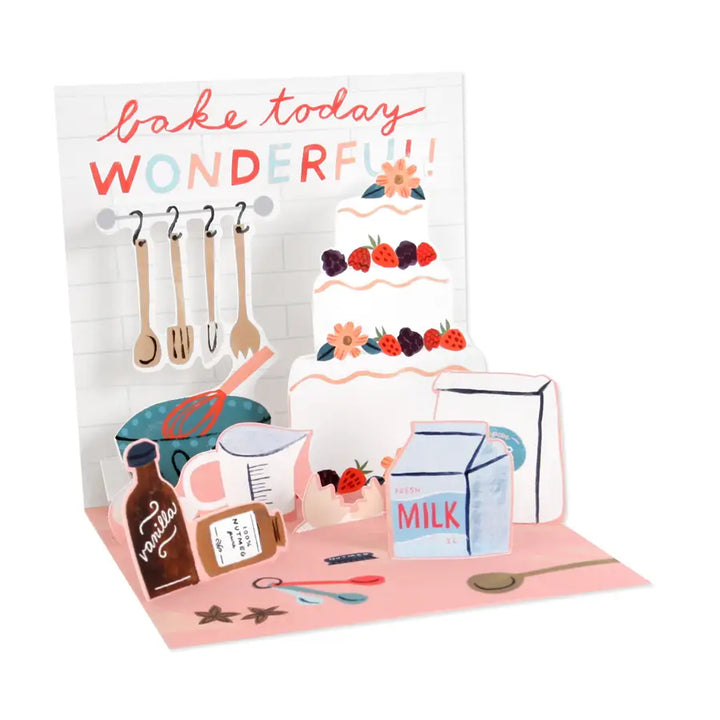 Baking a Cake Treasures Pop-up Card