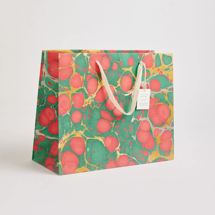 Hand Marbled Gift Bags - Stone Festive Mix