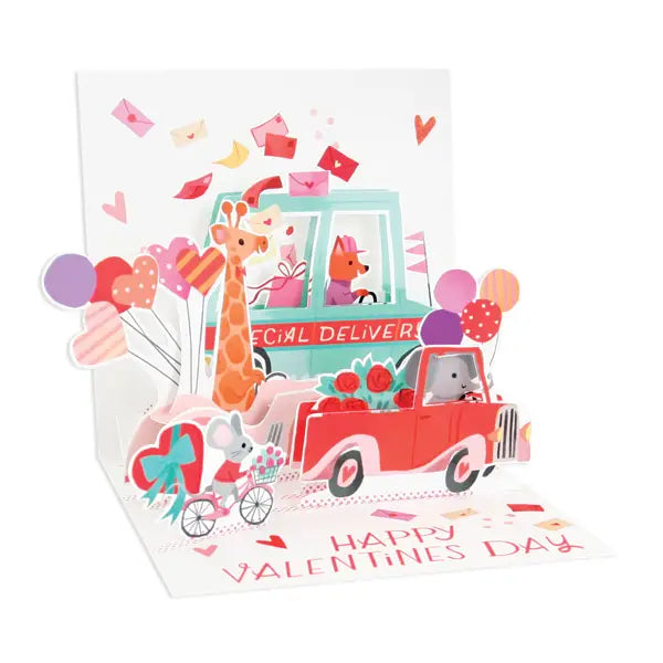 Valentine Delivery Treasures Pop-up Card