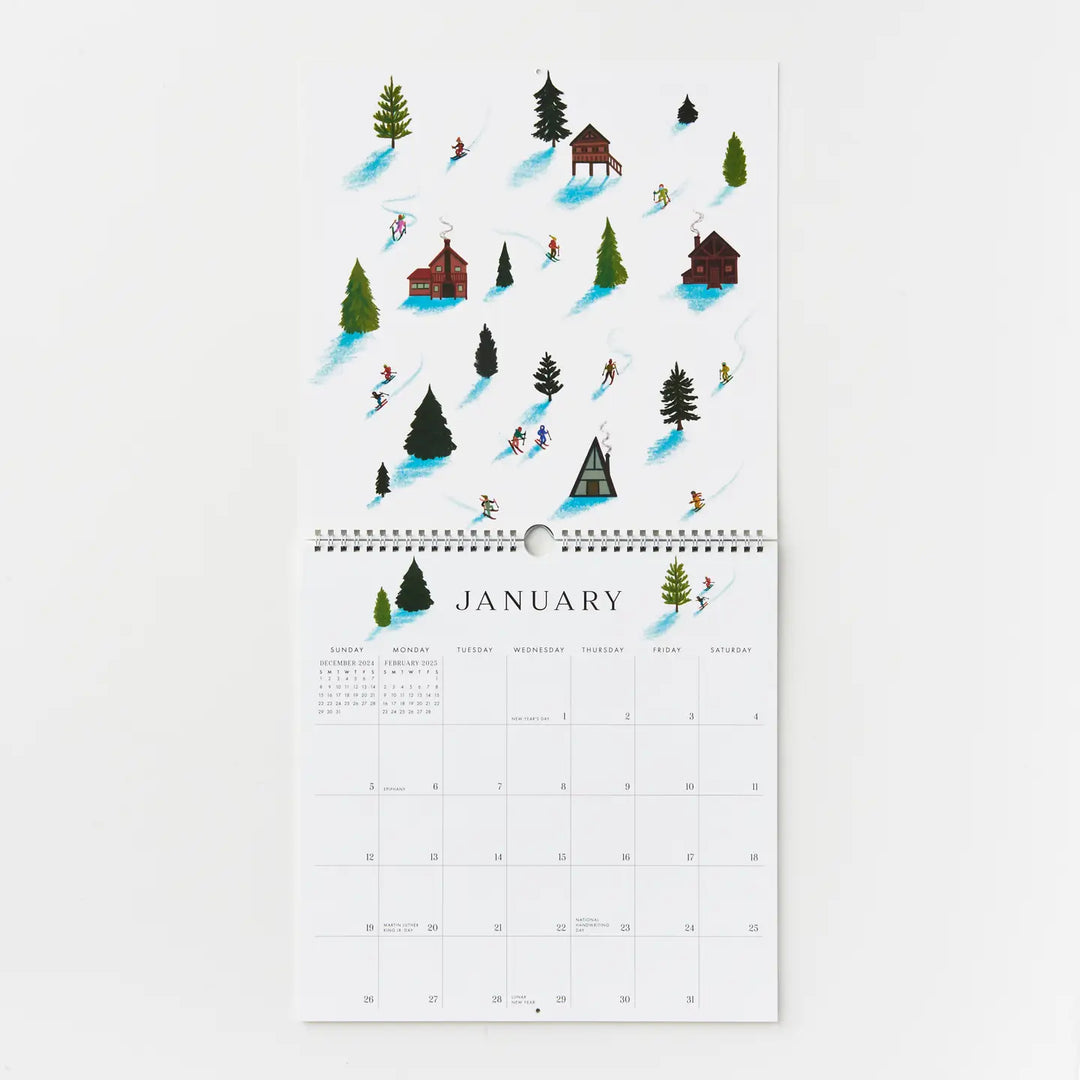 2025 Art Grid Wall Calendar