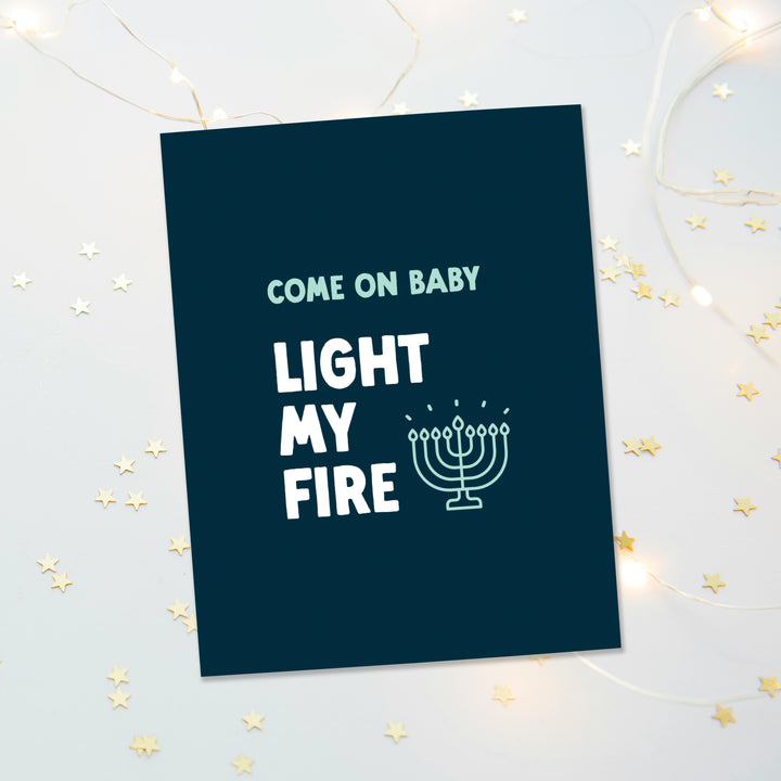 Light My Fire Hanukkah Card