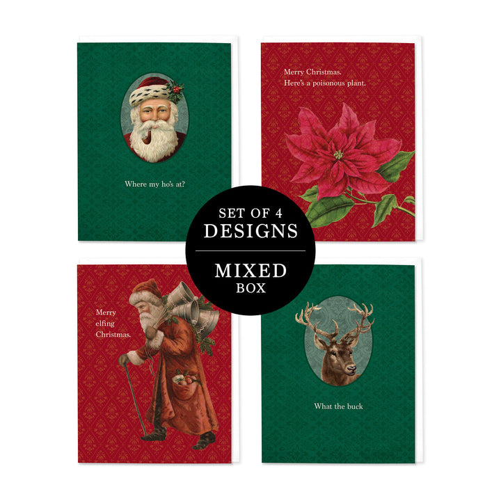 Vintage Snark Holiday Mixed Box of Cards (Set of 8)