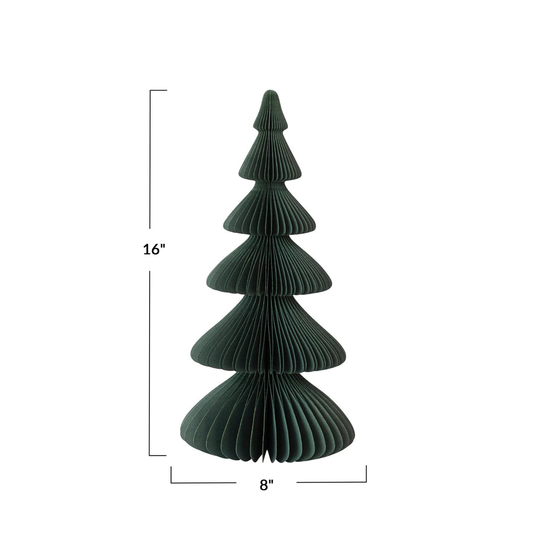 Paper Folding Honeycomb Tree in Green