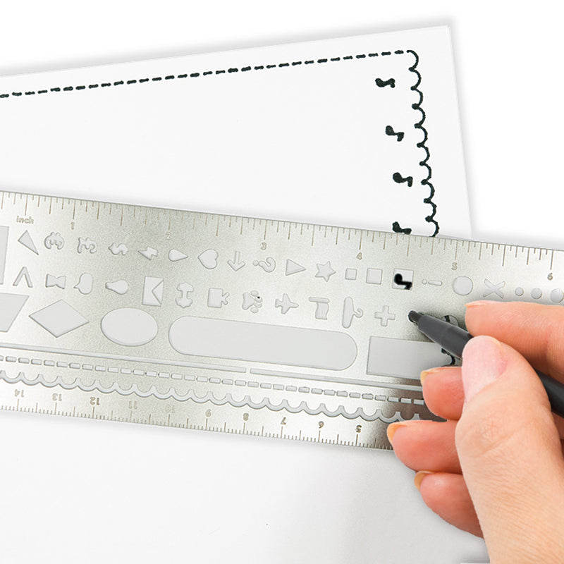 Bullet Journal Ruler Stainless Steel Stencil Scale Bookmark Engineer  Architects