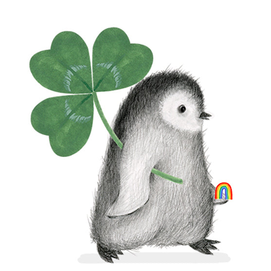 St. Patrick's Day Penguin Card