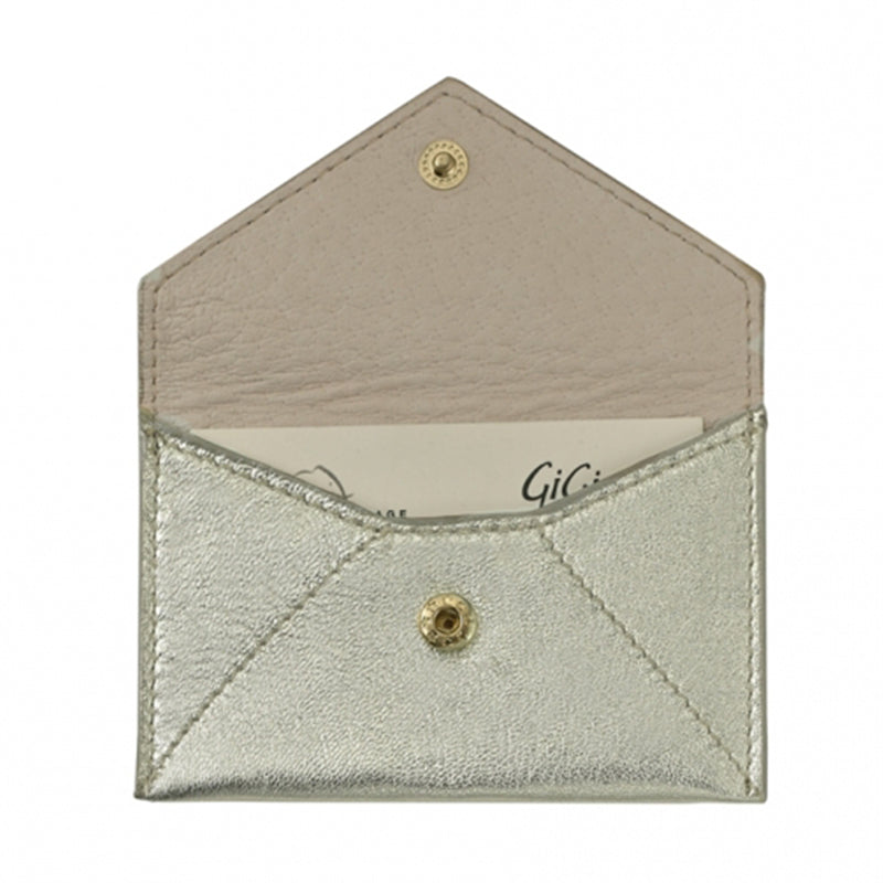 Mini Envelope/Business Card Holder - White Gold