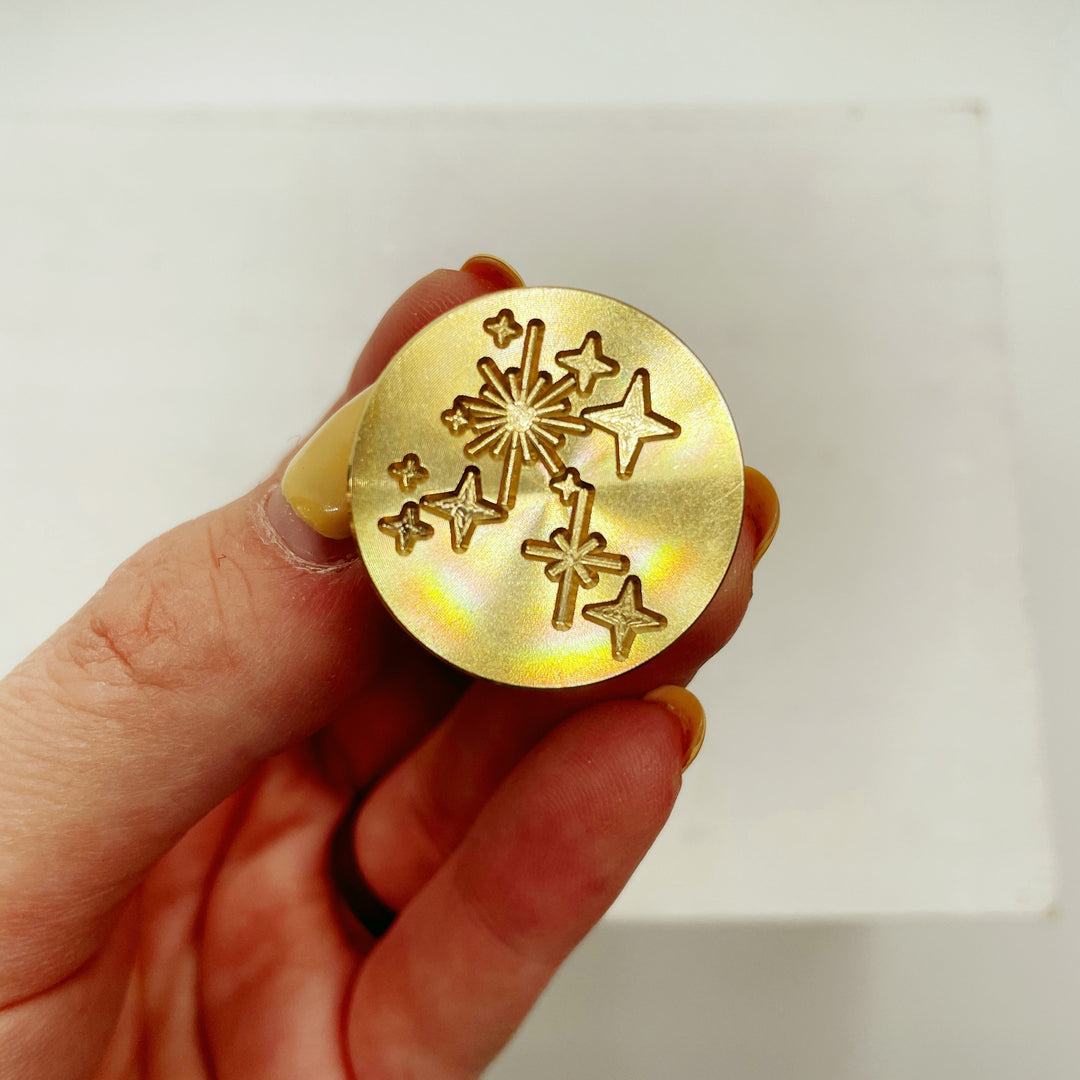 Wax Seal Stamp - Sparkly Stars