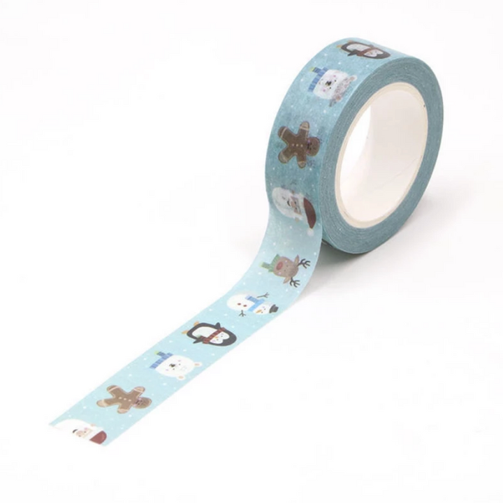 Light Blue Christmas Washi