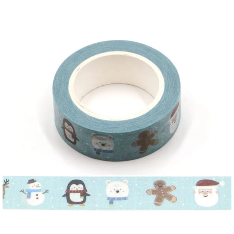 Light Blue Christmas Washi