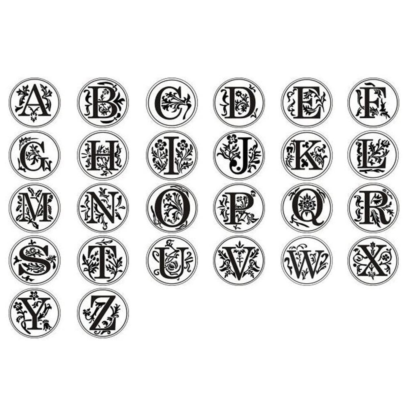Alphabet Letter Wax Seal Stamp Kit - Initial Design