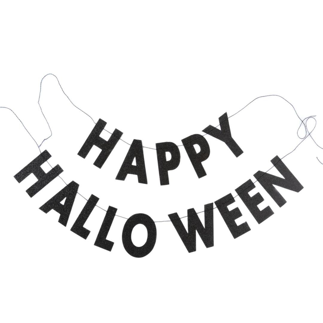 Happy Halloween Glitter Banner