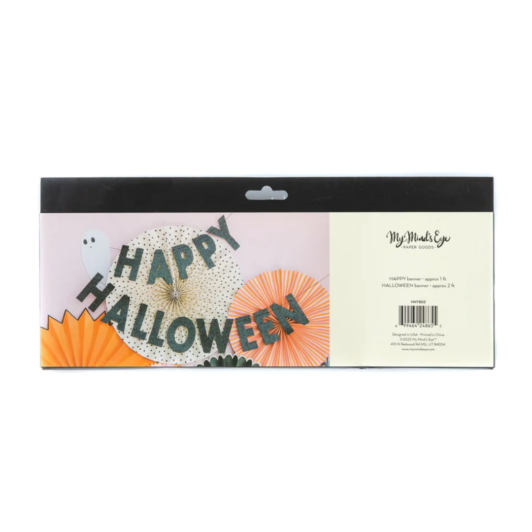 Happy Halloween Glitter Banner